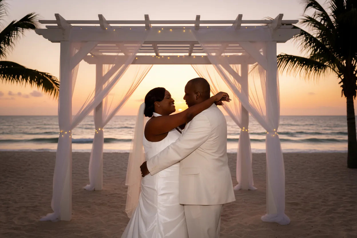 AI-enhanced wedding portrait
