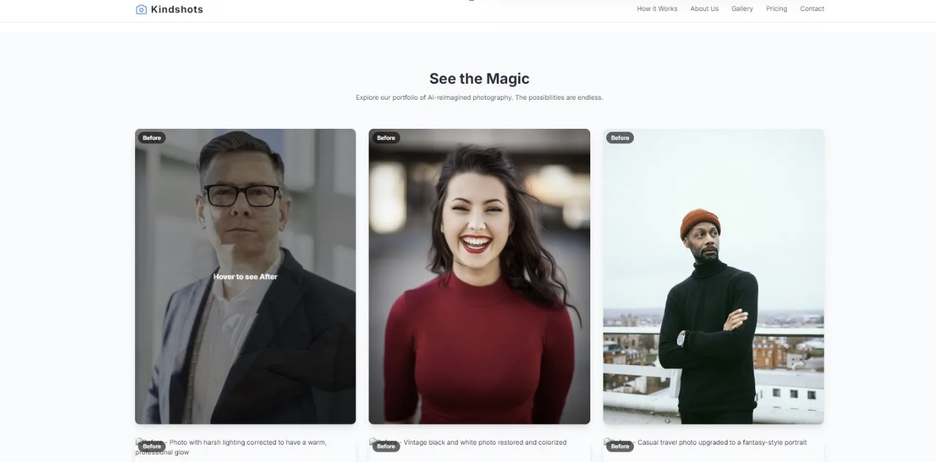 KindShots photography website